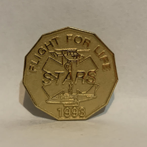 Flight For Life STARS 1993 Helicopter Lapel Hat Pin
