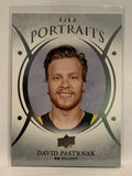 #P-24 David Pastrnak UD Portraits  Boston Bruins 2018-19 Upper Deck Series One Hockey Card