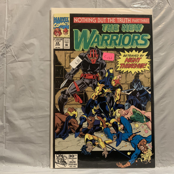 #24 The New Warriors Betrayed by Night Thrasher Nothing but the truth part 3 Marvel Comics BK 8914