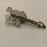 Skull and Cross Bones Guitar Lapel Hat Pin AY