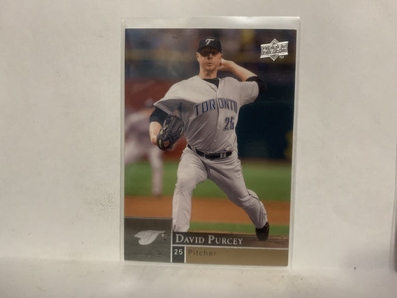 #923 David Purcey Toronto Blue Jays 2009 Upper Deck Series 2 Baseball Card NL
