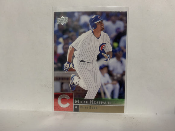 #566 Micah Hoffpauir Chicago Cubs 2009 Upper Deck Series 2 Baseball Card NL