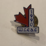 WCEAC 1990 Canadian Maple Leaf Lapel Hat Pin AY
