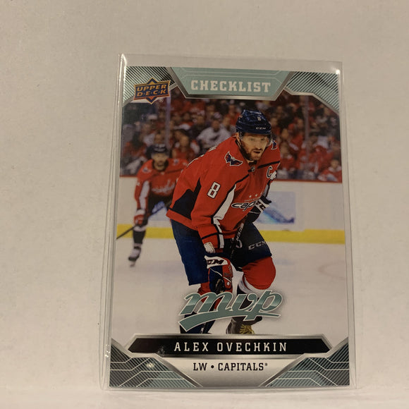 #100 Alex Ovechkin Washington Capitals Checklist 2019-20 UD MVP Hockey Card AK