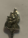 Sledding Couple Souvenir Spoon