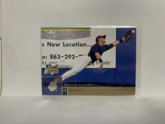 #1004 Trevor Crowe Rookie Cleveland Indians 2009 Upper Deck Series 2 Baseball Card NM
