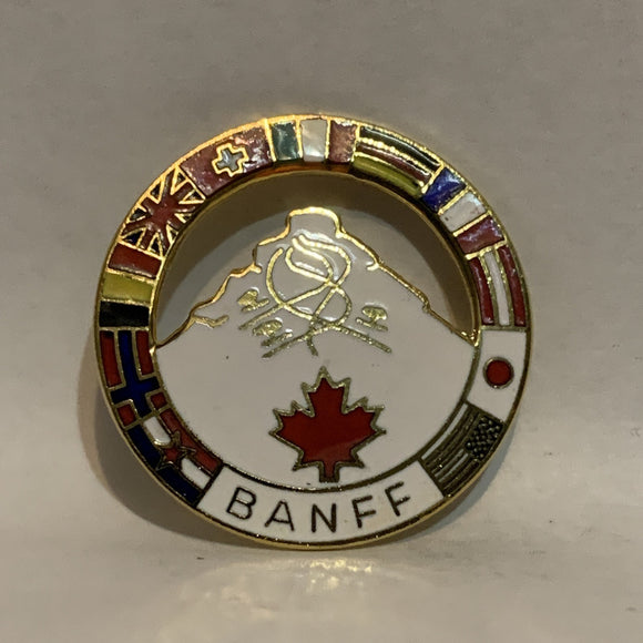 Banff International Flags Canada Lapel Hat Pin