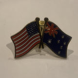 USA New Zealand Friendship Flags Lapel Hat Pin AY