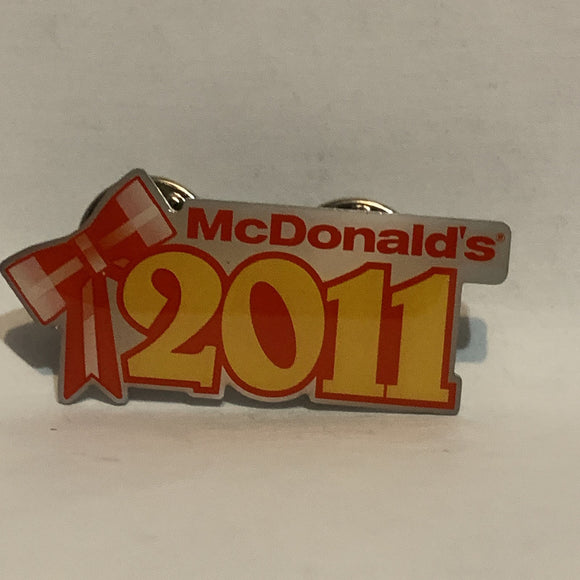 Mcdoanlds 2011 Bow Ribbon Lapel Hat Pin