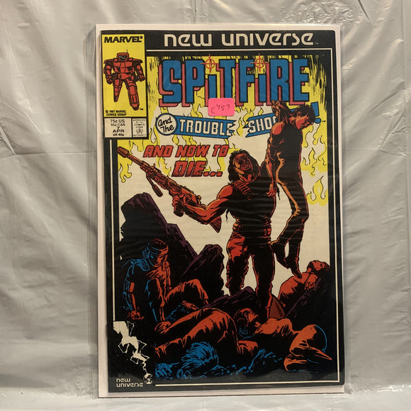 #7 Spitfire and the Trouble Shooters New Universe Marvel Comics BL 8951