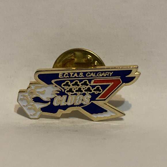 E.C.T.A.S. Calgary 7 Clubs Logo Eagle Lapel Hat Pin