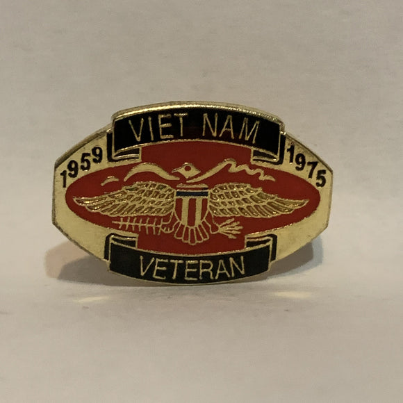 Vietnam Vetern 1959 1975 Logo Lapel Hat Pin