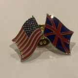 USA Great Britain Friendship Flags Lapel Hat Pin AZ