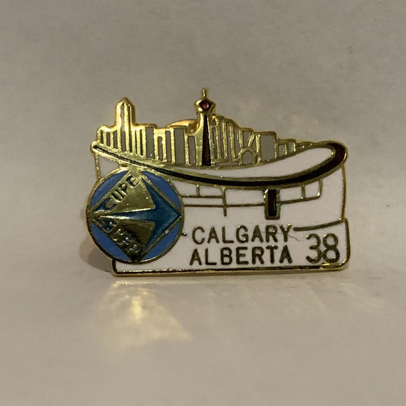 Calgary Alberta 38 CUPE SCFP Logo Lapel Hat Pin