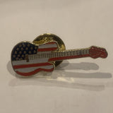USA Guitar Flag Lapel Hat Pin AZ