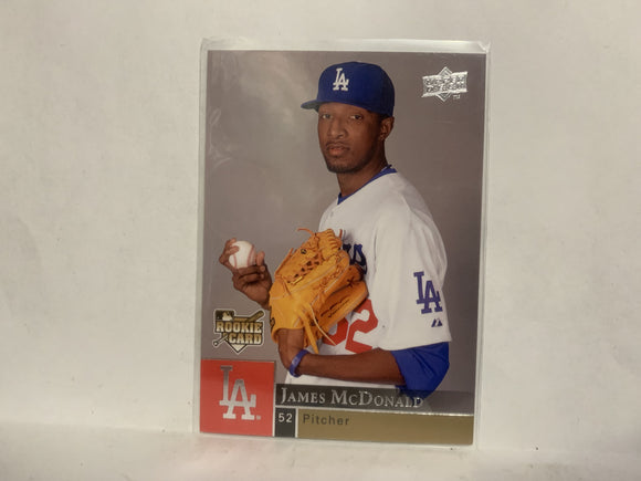 #950 James Mcdonald Rookie Los Angeles Dodgers 2009 Upper Deck Series 2 Baseball Card NN