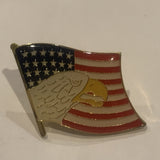 Eagle on a USA American Flag Lapel Hat Pin AZ