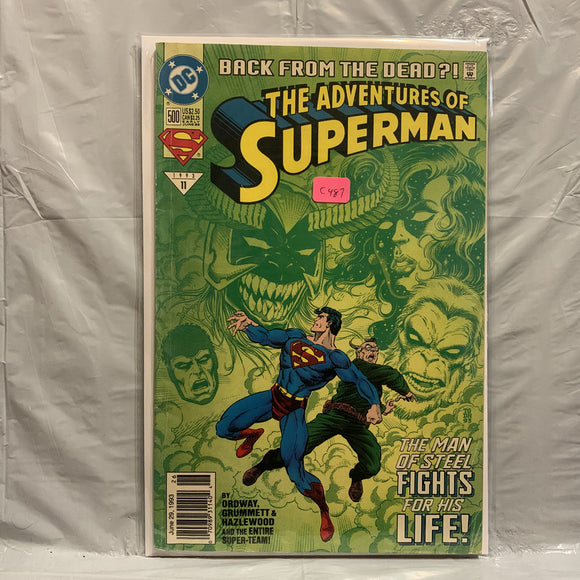 #500 The Adventures of Superman Back From The Dead Fights for His Life DC Comics BL 8983
