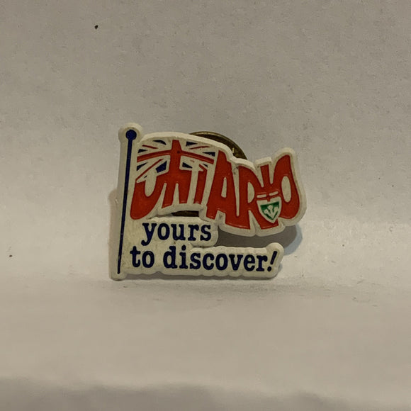 Ontarion Yours To Discover Flag Emlem Lapel Hat Pin
