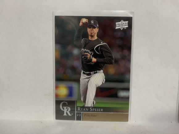 #630 Ryan Speier Colorado Rockies 2009 Upper Deck Series 2 Baseball Card NN