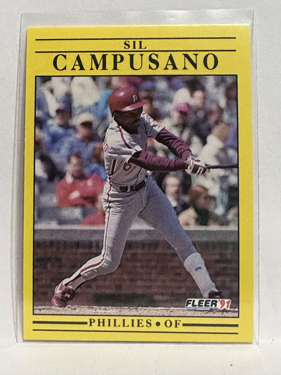 #389 Sil Campusano Philadelphia Phillies 1991 Fleer Baseball Card