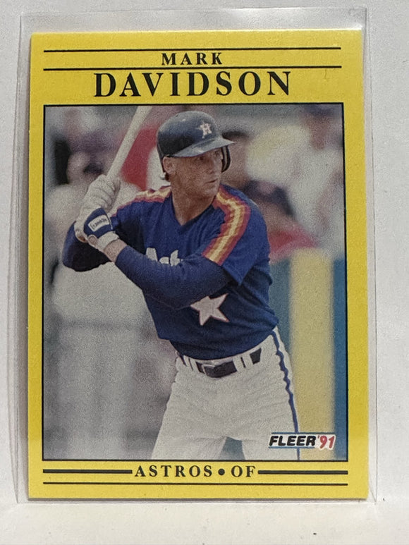 #504 Mark Davidson Houston Astros 1991 Fleer Baseball Card