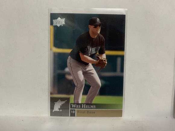 #650 Wes Helms Florida Marlins 2009 Upper Deck Series 2 Baseball Card NN
