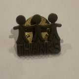 Thanks Children Holding Hands Lapel Hat Pin AZ