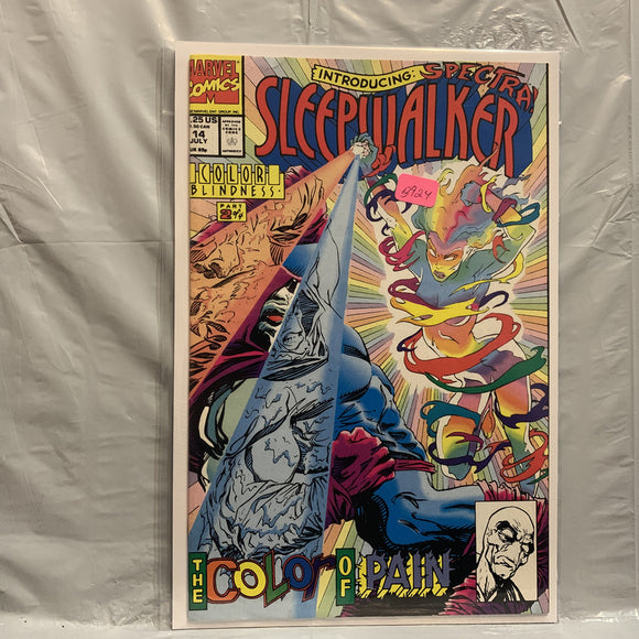 #14 Sleepwalker introducing Spectra The Color of Pain Marvel Comics BM 9008