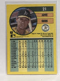 #21 Jamie Quirk Oakland Athletics 1991 Fleer Baseball Card