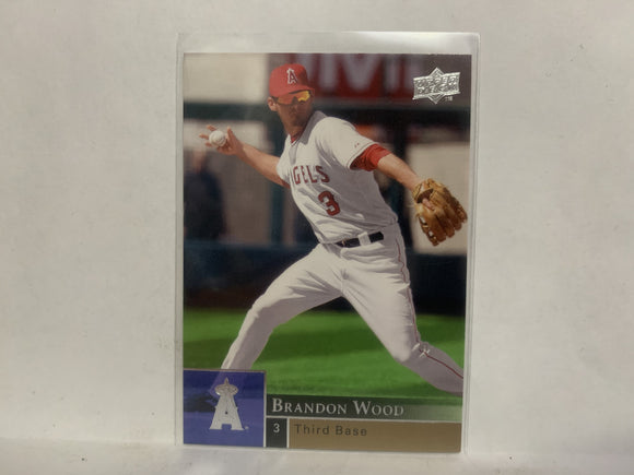 #685 Brandon Wood Los Angeles Angels 2009 Upper Deck Series 2 Baseball Card NO