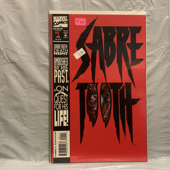 #1 Sabre Tooth Death Hunt  Marvel Comics BM 9032