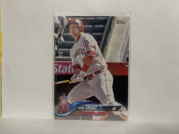 #300 Mike Trout Los Angeles Angels 2018 Topps Series 1 Baseball Card NO
