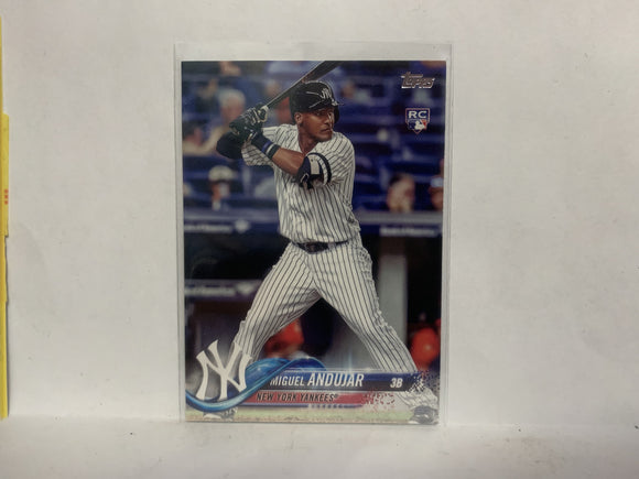 #305 Miguel Andujar Rookie New York Yankees 2018 Topps Series 1 Baseball Card NO