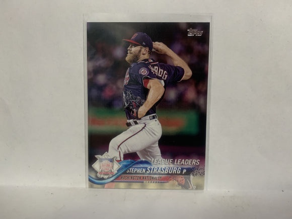 #335 Stephan Strasburg Washington Nationals 2018 Topps Series 1 Baseball Card NO