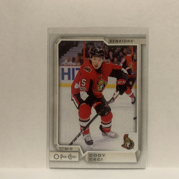 #345 Cody Ceci Ottawa Senators 2018-19 O-Pee-Chee Hockey Card JQ