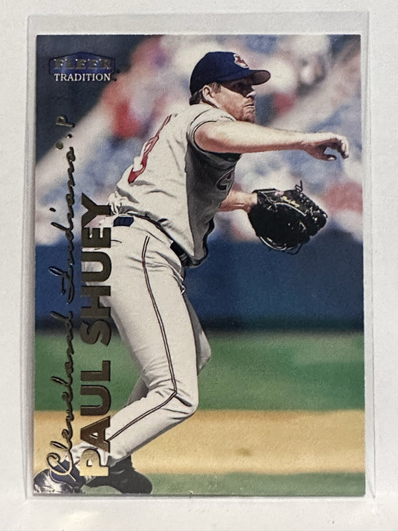 #555 Paul Shuey Cleveland Indians 1999 Fleer Tradition Baseball Card