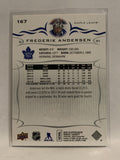 #167 Frederik Andersen Toronto Maple Leafs 2018-19 Upper Deck Series One Hockey Card