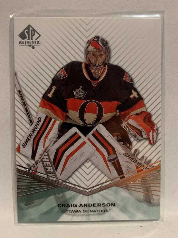 #40 Craig Anderson Ottawa Senators 2011-12 SP Authentic Hockey Card  NHL