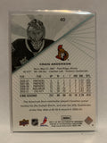 #40 Craig Anderson Ottawa Senators 2011-12 SP Authentic Hockey Card  NHL