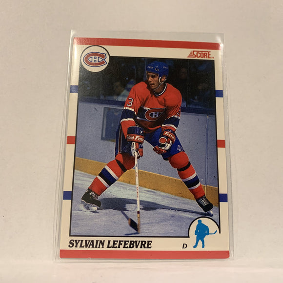#307 Sylvain Lefebvre Montrel Canadiens  1990-91 Score Hockey Card AN