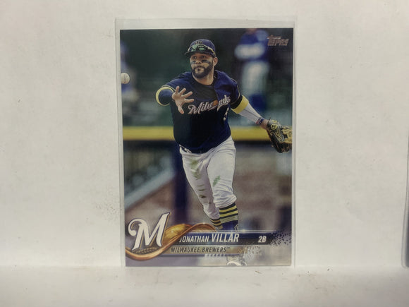 #289 Jonathan Viller Milwaukee Brewers 2018 Topps Series 1 Baseball Card NP