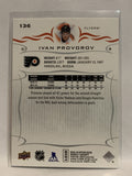 #136 Ivan Provorov Philadelphia Flyers 2018-19 Upper Deck Series One Hockey Card