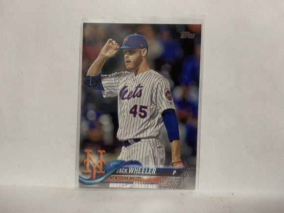 #228 Zack Wheeler New York Mets 2018 Topps Series 1 Baseball Card NQ
