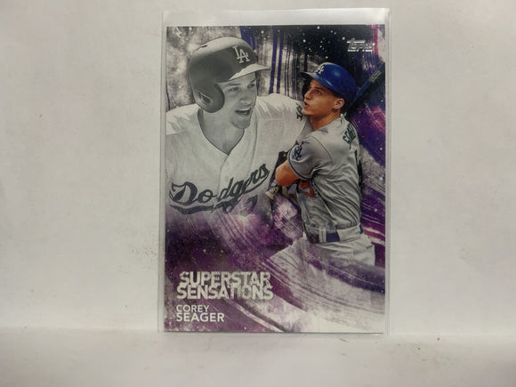 SSS-6 Corey Seager Superstar Sensations Los Angeles Dodgers 2018 Topps Series 1 Baseball Card NQ