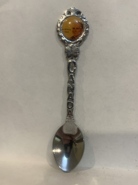 Pope Visits Alberta 1984 Canada Souvenir Spoon