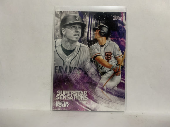 SSS-50 Buster Posey Superstar Sensations San Francisco Giants 2018 Topps Series 1 Baseball Card NQ