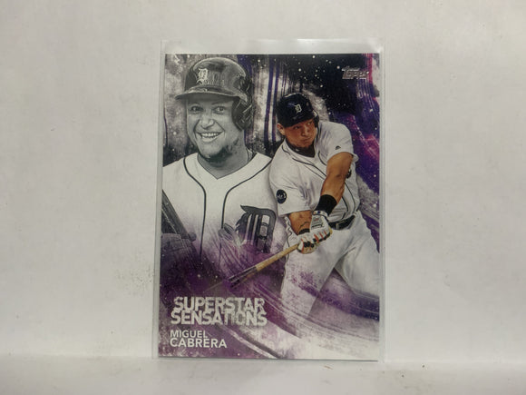 SSS-17 Miguel Cabrera Superstar Sensations Detroit Tigers 2018 Topps Series 1 Baseball Card NQ