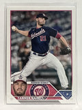 #80 Tanner Rainey Washington Nationals 2023 Topps Series One Baseball Card