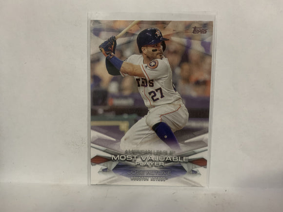 MLBA-12 Jose Altuve AL Most Valuable Player Houston Astros 2018 Topps Series 1 Baseball Card NQ